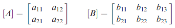 [b1 b12 b13 [B] = b21 b22 b23 α12 [4] = a22 a21 