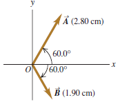A (2.80 cm) 60.00 60.0° B (1.90 cm) 