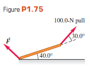 Figure P1.75 100.0-N pull 30.0° 40.0° 