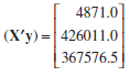 4871.0 (X'y) =| 426011.0 367576.5 