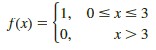 |1, 0sx<3 f(x) = [0, 