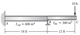 10 k В Iвс B IBC = 300 in“ |C IAB = 600 in 18 ft – 12 ft 