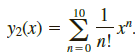 10 1 y2(x) = Ex