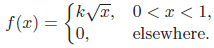 (kVT, 0<x < 1, f(x) = 10, elsewhere. 