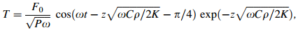 Fo |T = cos(ot — zVоСр/2K — п/4) еxp(-?VоСp/2K). 