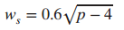 Ws w, = 0.6Vp – 4 