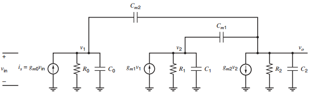 For the three-stage op amp with nested Miller compensation in