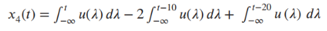 r1-10 u (2) da u(1) dà + S x4(1) = [Lo u(a) da – 2 L t-20 %3D -0- -00 -00 