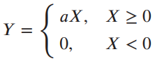 aX, X >0 Y = 0, 