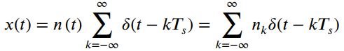 ο0 ο0 Σ δυ- ΚT ) = Σ η, δ- ΚT) |x(t) = n (t) k=-00 k=-o 