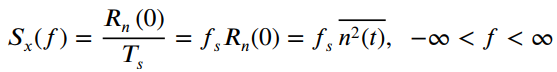 R„, (0) = f,R„(0) = f,n²(t), -∞ < ƒ < ∞ T. un S,(f) = 