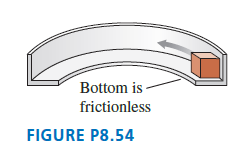 Bottom is frictionless FIGURE P8.54 