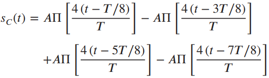 [4 (t – T /8) 4 (t – 3T /8)] АП Sc(t) = AII [4 (t – 5T /8)] 4 (t – 7T /8)] АП +AI 