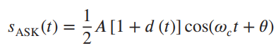 SASK (1) = A[1+d (t)] cos(@̟t + 0) A [1+d (t)]cos(@̟t +0) 