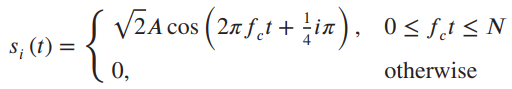 S VZA cos (27 f.t + in), O<fa< N { Lin). 0< f,t <N S; (t) = 0, %3D otherwise 