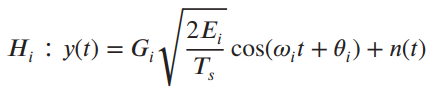 2E cos(@,t + 0;) + n(t) Н, : у() %3D G; 