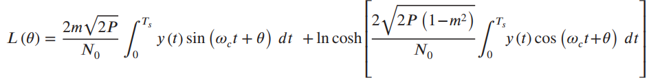 2/2P (1–m²) -т, 2m/2P y (t) sin (@̟t + 0) dt +ln cosh y (1) cos (@̟t+0) dt L (0) = No No 
