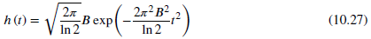 2л? в 2л -B exp In 2 h(t) = (10.27) In 2 