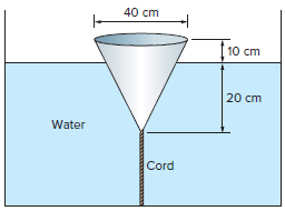 40 cm 10 cm 20 cm Water Cord 