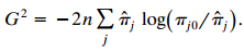 G² = -2n L îî; log(7;0/ î;). îr, log(™j0/ îr;, 