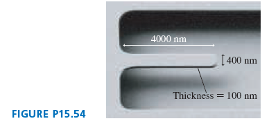 4000 nm [ 400 nm Thickness = 100 nm FIGURE P15.54 