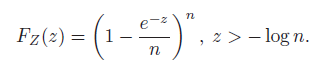 Fz(e) = (1-) Fz(2) = , 2 > - log n. 