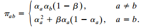 a + b a = b. a; + Ba„(1 – a.), a,а, (1 — в), Пab 