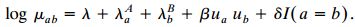 log Mab 3 A + A4 + л; + Ви, и, + d1(а %3D b). 