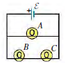 In the circuit shown in Fig. Q26.4, three identical light