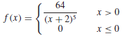64 x >0 f(x) = (x + 2)5 0. 