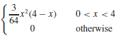 3 64 -x²(4 – x) 0 <x< 4 otherwise 