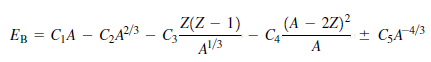 Z(Z – 1) (A – 2z)2 Ев 3 СА - САР3 — С3- C4- + C;A^4/3 A/3 