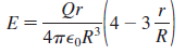 Γ E = Qr 4περR3 4 - 3 R 
