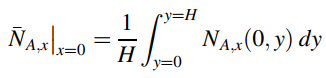 cy=H NAsl-o NAx(0, y) dy x=0 H y=0 