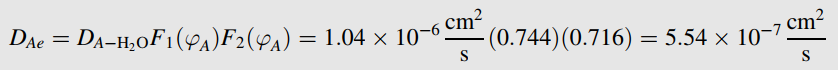 DAe = DA-H,0F1(44)F2(4a) = 1.04 x 10-6 Cm (0.744)(0.716) = 5.54 × 10- cm? 