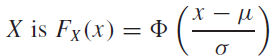 х — и X is Fx(x) = O 