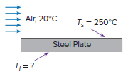 Alr, 20°C T; = 250°C Steel Plate T, =? 