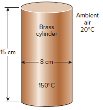 Ambient air Brass cylinder 20°C 15 cm -8 cm- 150°C 