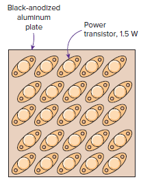 Black-anodized aluminum Power plate transistor, 1.5 W 