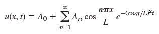ο ,- (cn π/L?t u(x, ) -Αο + ΣAμ ηπχ cos n=1 