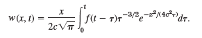 Find the temperature w(x, t) in a semi-infinite laterally insulated