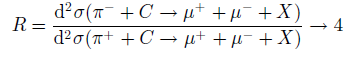 d' σ(π+C- μ' +με + Χ) R = it d? σ(πt +C- μ' +με + Χ) 