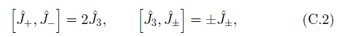 [J,3-] = 2.3, [3, JA] = +J4, (C.2) 
