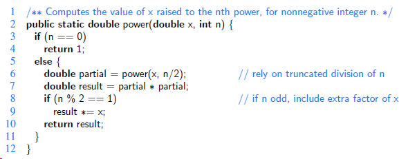 Develop a nonrecursive implementation of the version of the power