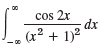 cos 2x dx (x2 + 1)2 
