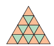 Four rows of a triangular figure are shown.(a) If you