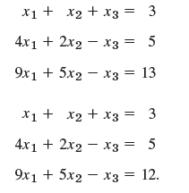 X1 + х2 + x3 3D 3 4x1 + 2x2 — хз — 5 9х1 + 5х2 — хз — 13 Х1+ X2 + хз — 3 4x1 + 2x2 — хз — 5 9?