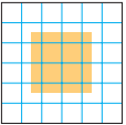If each square represents one square unit, estimate the area