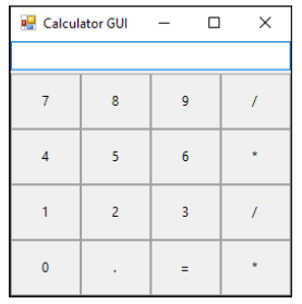 Calculator GUI 4 1 9, 6. 3. 2. 