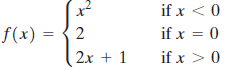 if x < 0 if x = 0 if x > 0 f(x) = 2x + 1 2 %3D 